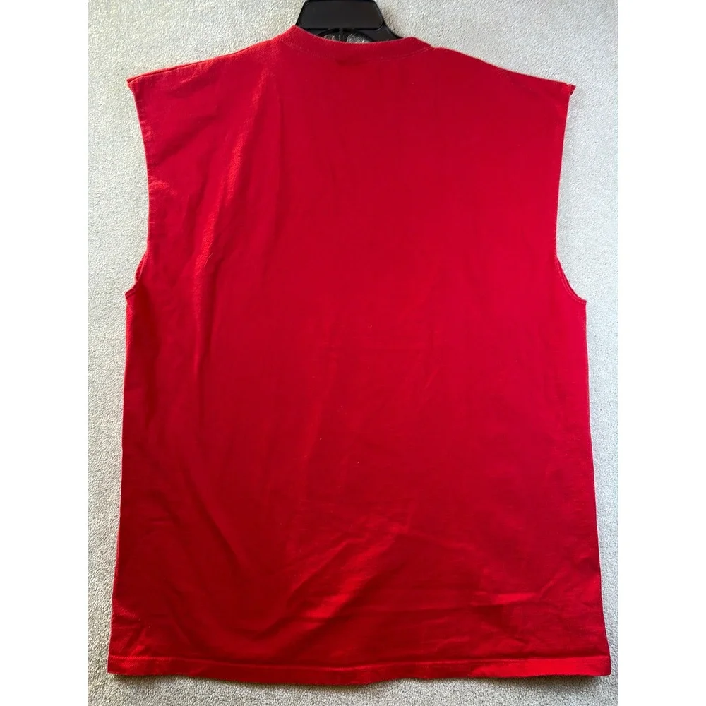 Vtg UW Wisconsin Athletic Dept Tank Top Mens XL Red 20/20 Sport Muscle Tee USA - Picture 3 of 7